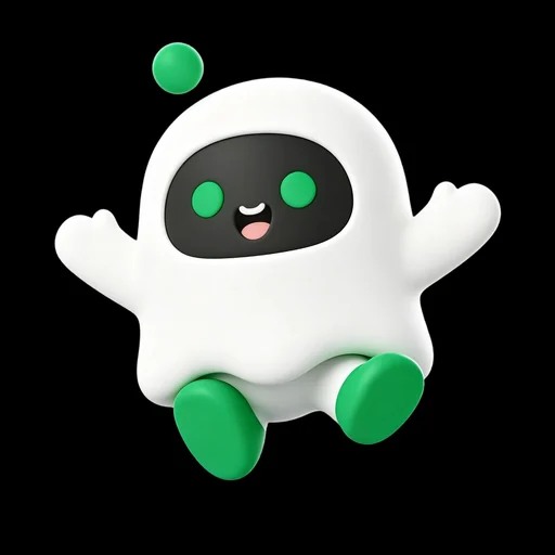 Boopy jumping with arms raised in celebration