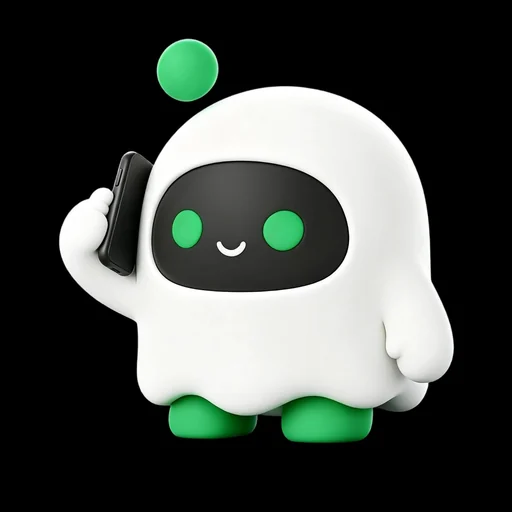 Boopy holding a phone to its head