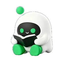 Boopy reading a book