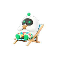 Boopy relaxing on holiday